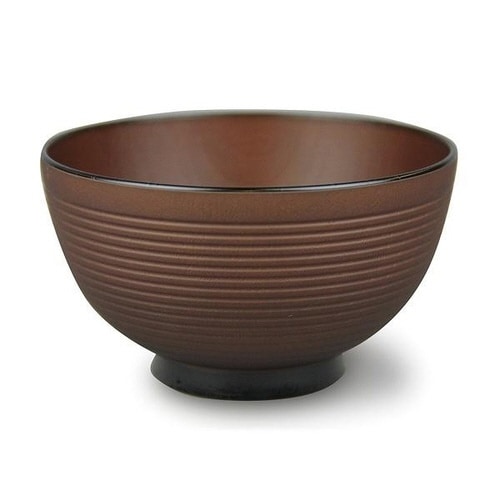 汁椀 420ml 抗菌 千筋木目 塗分け 黒塗分