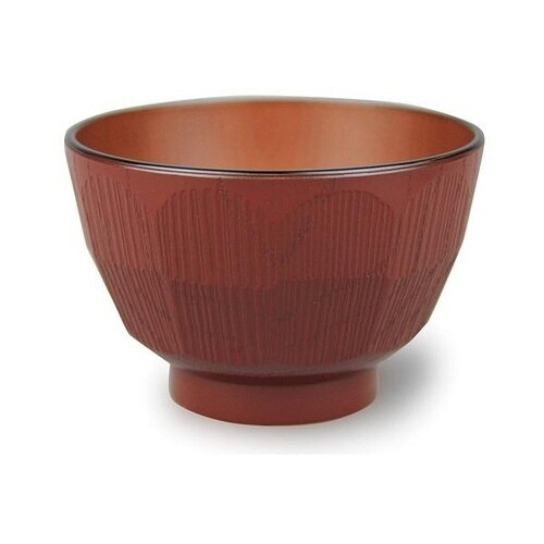 汁椀 360ml 抗菌 はつり亀甲 食器 朱