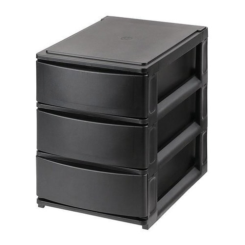 収納ケース 引き出し ブラック×2