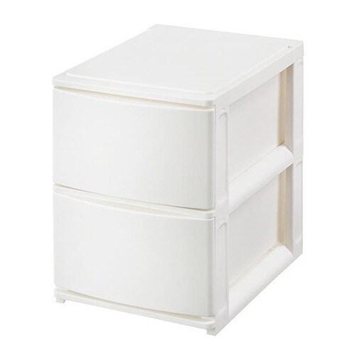 収納ケース 引き出し ホワイト×2