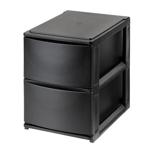 収納ケース 引き出し ブラック×2