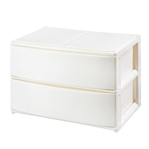 収納ケース 引き出し ホワイト×2