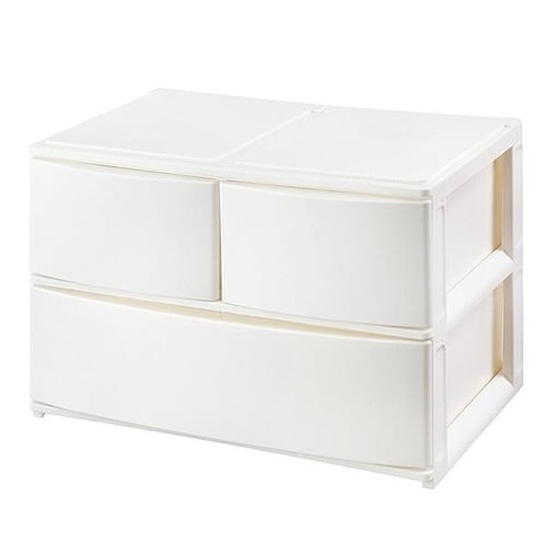 収納ケース 引き出し ホワイト×2