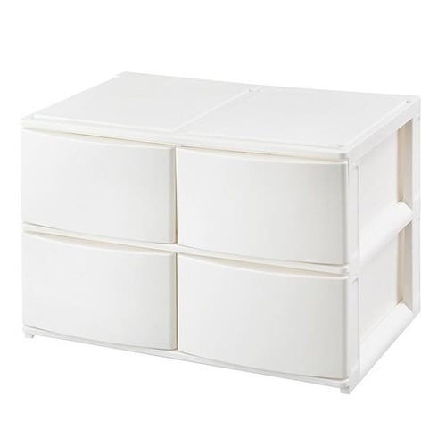 収納ケース 引き出し ホワイト×2
