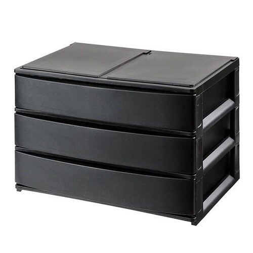 収納ケース 引き出し ブラック×2