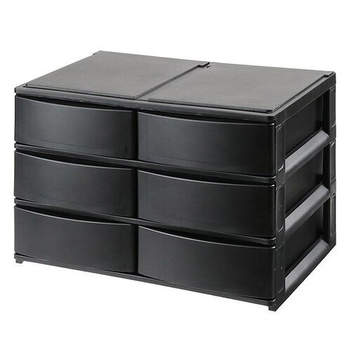 収納ケース 引き出し ブラック×2