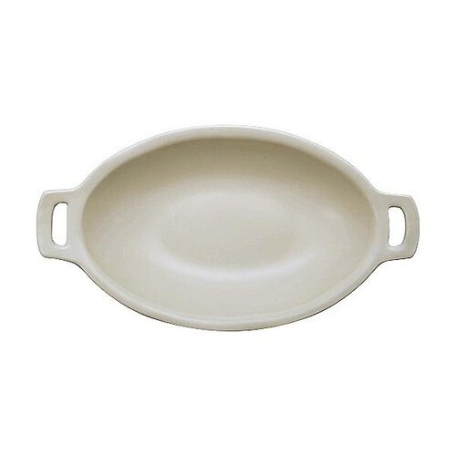 ボウル 22cm オーバルボウル ベージュ×2