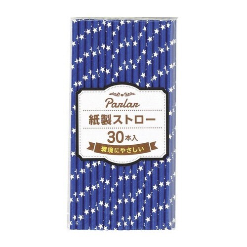 ストロー 30本入り パーラー 紙製 スター