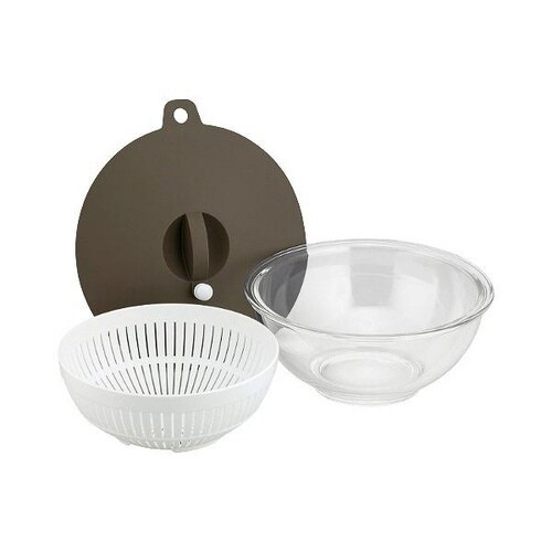 ボウル18cm3点セット蓋付き耐熱ガラス×2