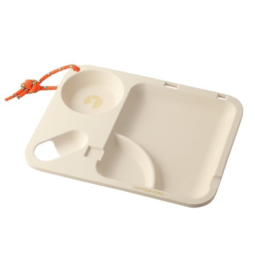 アウトドア 食器 お皿 26cm ナチュラル×2