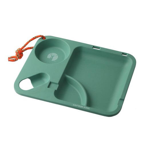 アウトドア 食器 お皿 26cm グリーン×2