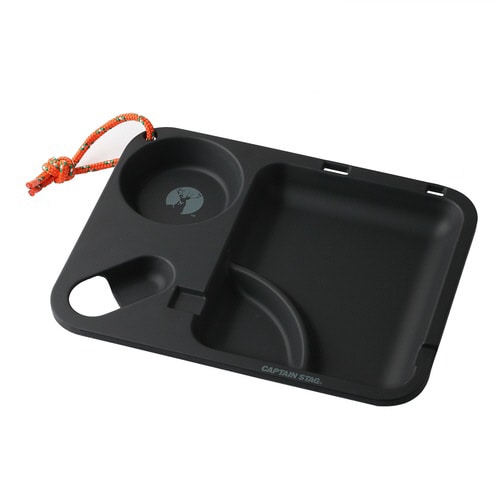 アウトドア 食器 お皿 26cm ブラック×2