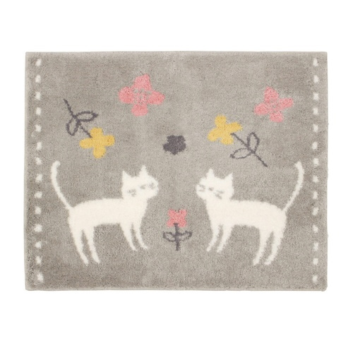 バスマット 乾度良好 ミネット カーム グレー