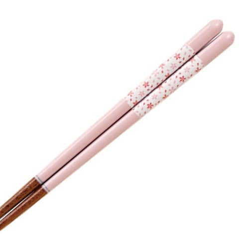 箸 子供用 18cm パステルフラワー ピンク