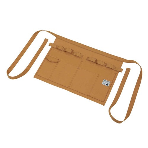 アウトドア エプロン ショート 40cm ブラウン