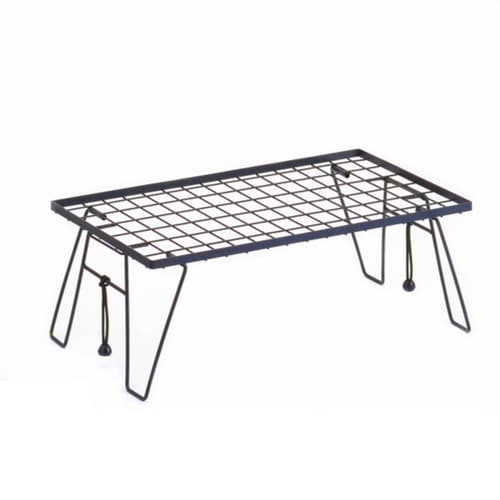 アウトドアラック ローテーブル シェルフ ブラック