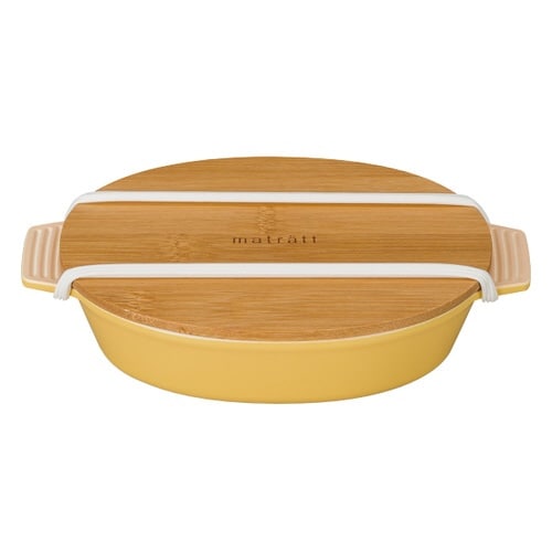 弁当箱 1段 550ml 抗菌 竹蓋 イエロー