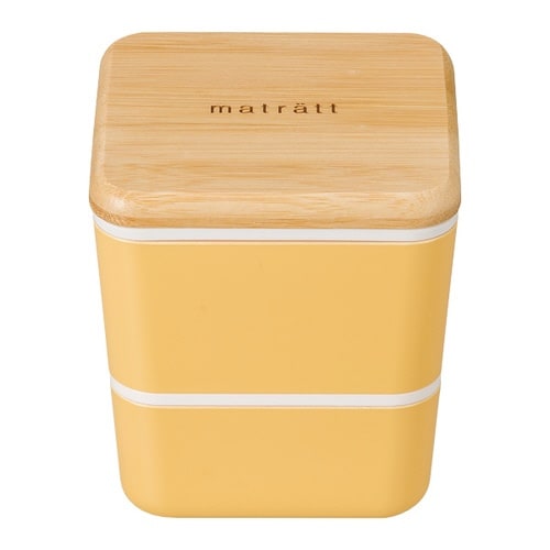 弁当箱 2段 600ml 抗菌 イエロー