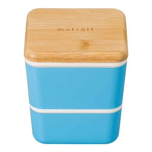 弁当箱 2段 600ml 抗菌 ブルー×2