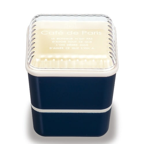 弁当箱 2段 600ml 抗菌 ネイビー×2