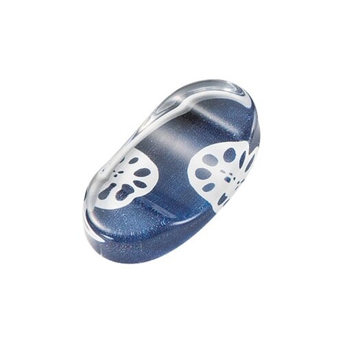 箸置き 4cm アクリア 和蓮根 箸置 藍