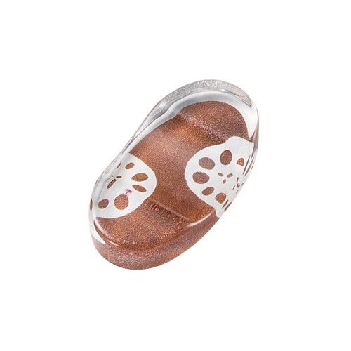 箸置き 4cm アクリア 和蓮根 箸置 琥珀