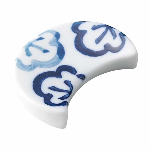 箸置き 5cm 三日月 四角 梅紋 箸置 三日月