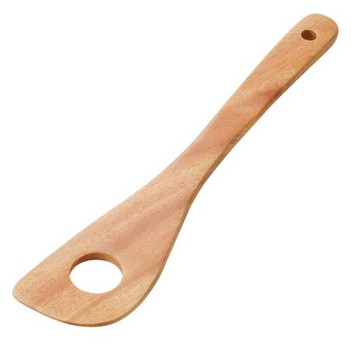 フライ返し 穴あきタイプ 木製 アウトドア