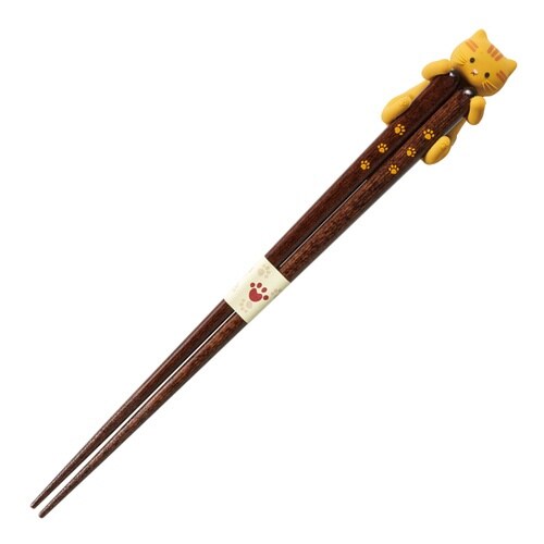 箸 箸置き セット 23cm だっこ猫 チャトラ