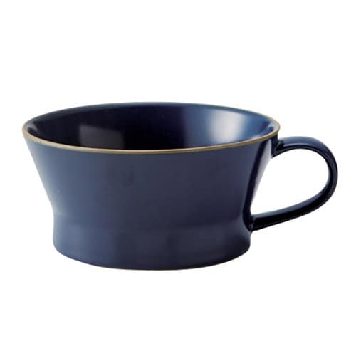 スープカップ エッジライン 持ち手付き ブルー