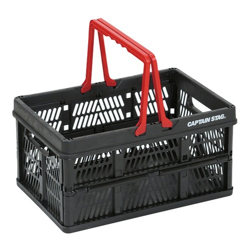 アウトドア バスケット 折りたたみ ブラック×2