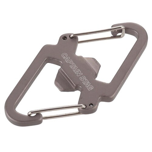 カラビナ キーホルダー アウトドア グレー