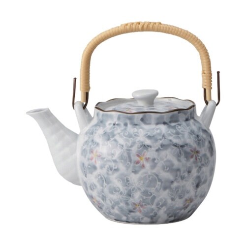 土瓶急須 1.7L 8号 墨小花 茶こし付き 急須