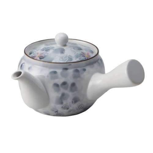 急須370ml墨小花茶こし付きティーポット×2