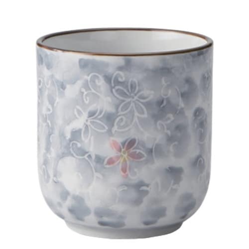 寿司湯呑み 300ml 墨小花 湯呑み コップ