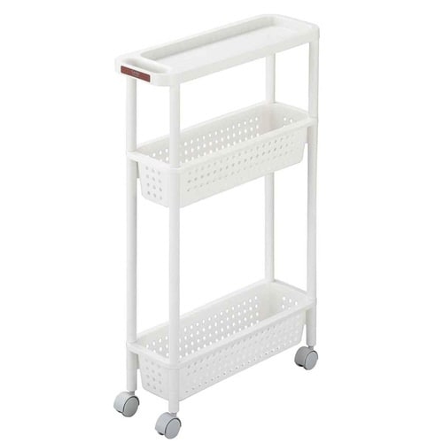 キッチンワゴン 3段 キャスター付き ホワイト