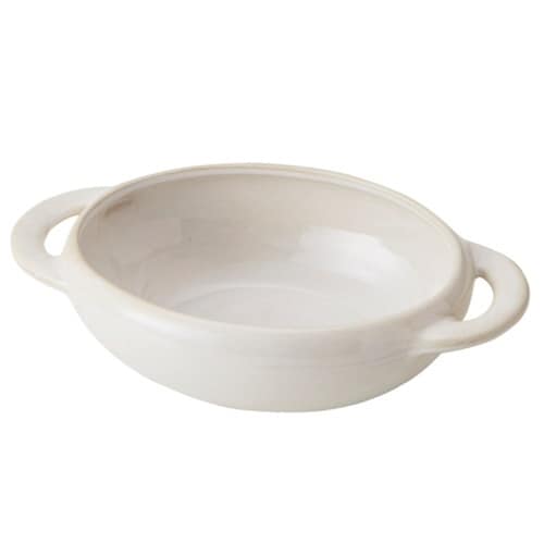 グラタン皿 12.5cm 窯変 陶器 ホワイト