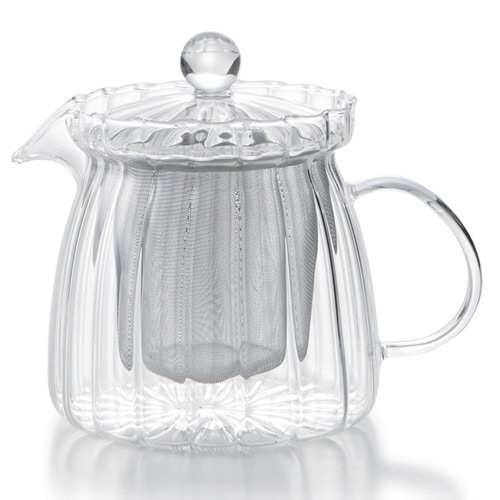 ティーポット 800ml 茶こし付き フリル×2