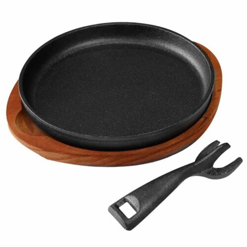 ステーキ皿 丸型 21cm スプラウト 鉄鋳物製