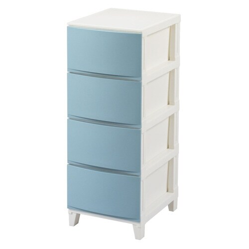チェスト 4段 サンドブルー