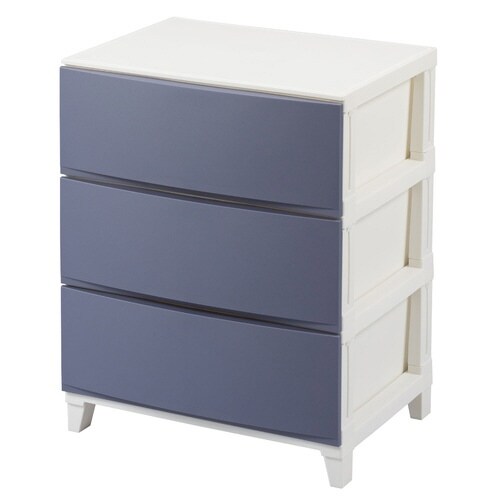 チェスト 3段 サンドネイビー