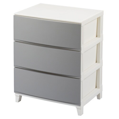 チェスト 3段 サンドグレー