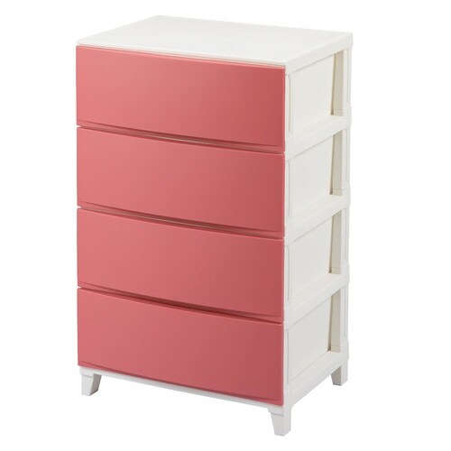 チェスト 4段 サンドピンク