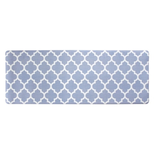 キッチンマット拭けるPVCモロッカングレー×2