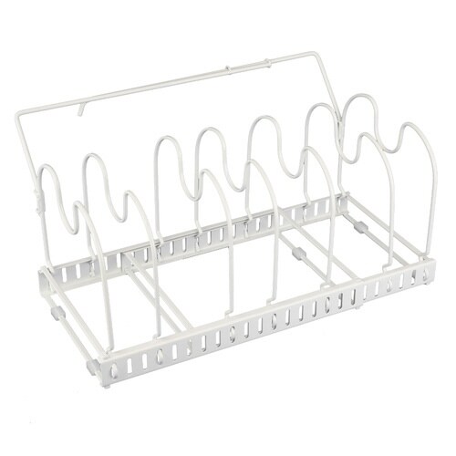 フライパンラック 伸縮 ストッパー付き