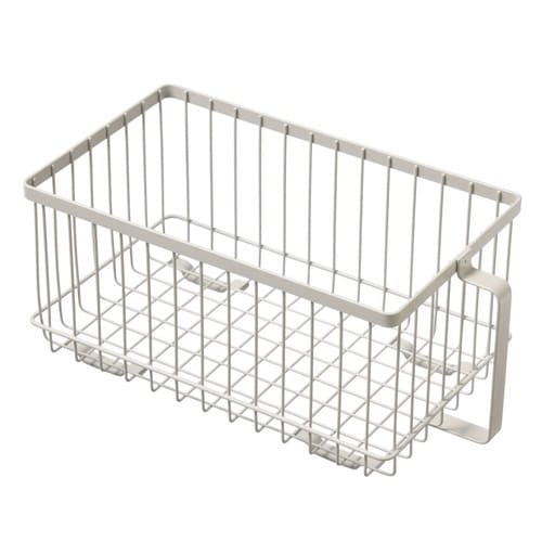 キッチン収納ケース 取っ手付ワイヤーバスケット×2