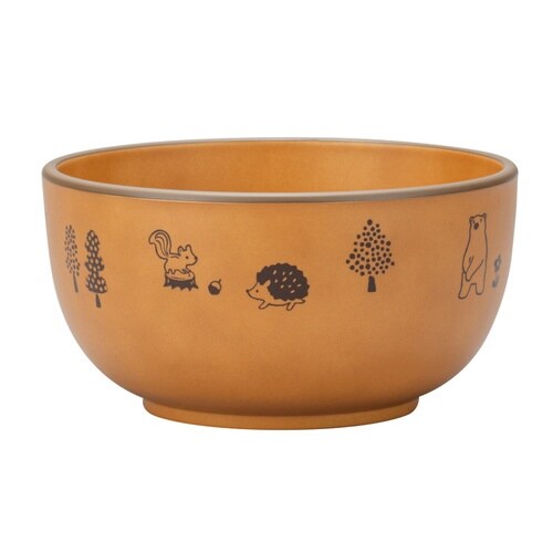 どんぶり 12.5cm 森の仲間たち ブラウン