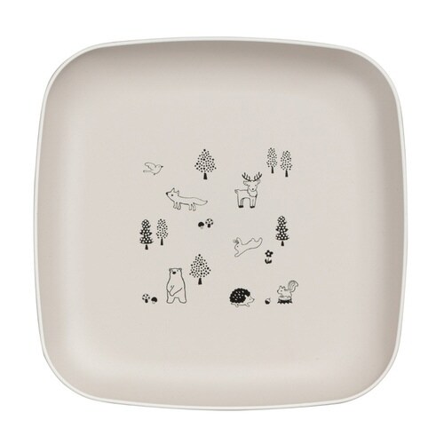 プレート 22.5cm スタッキング グレー