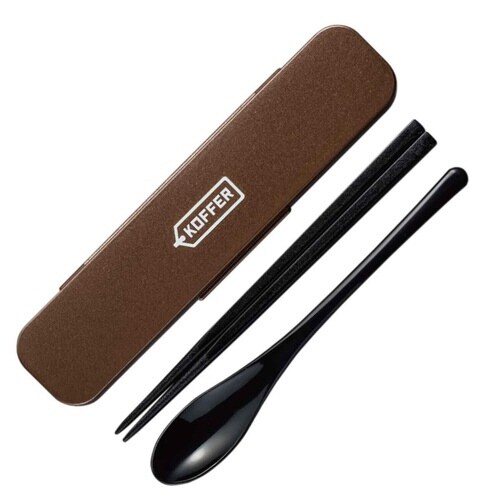 コンビセット 箸 スプーン ブラウンメタリック×2