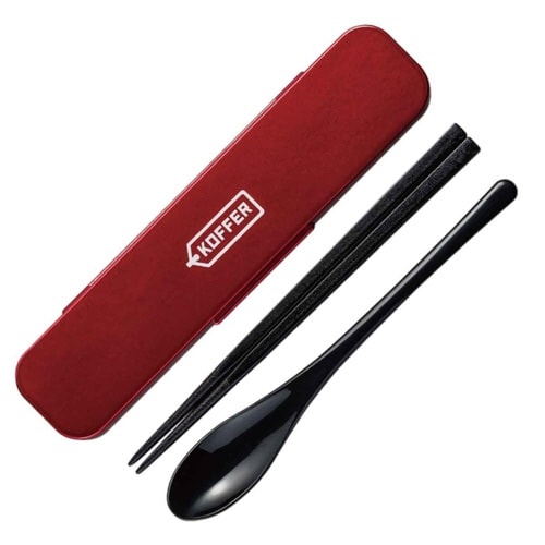 コンビセット 箸 スプーン レッドメタリック×2